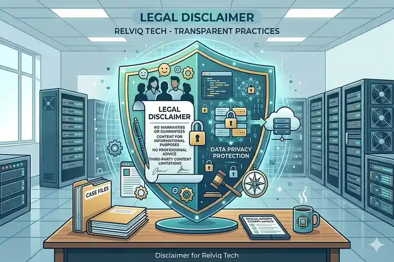 Relviq Tech legal disclaimer illustration