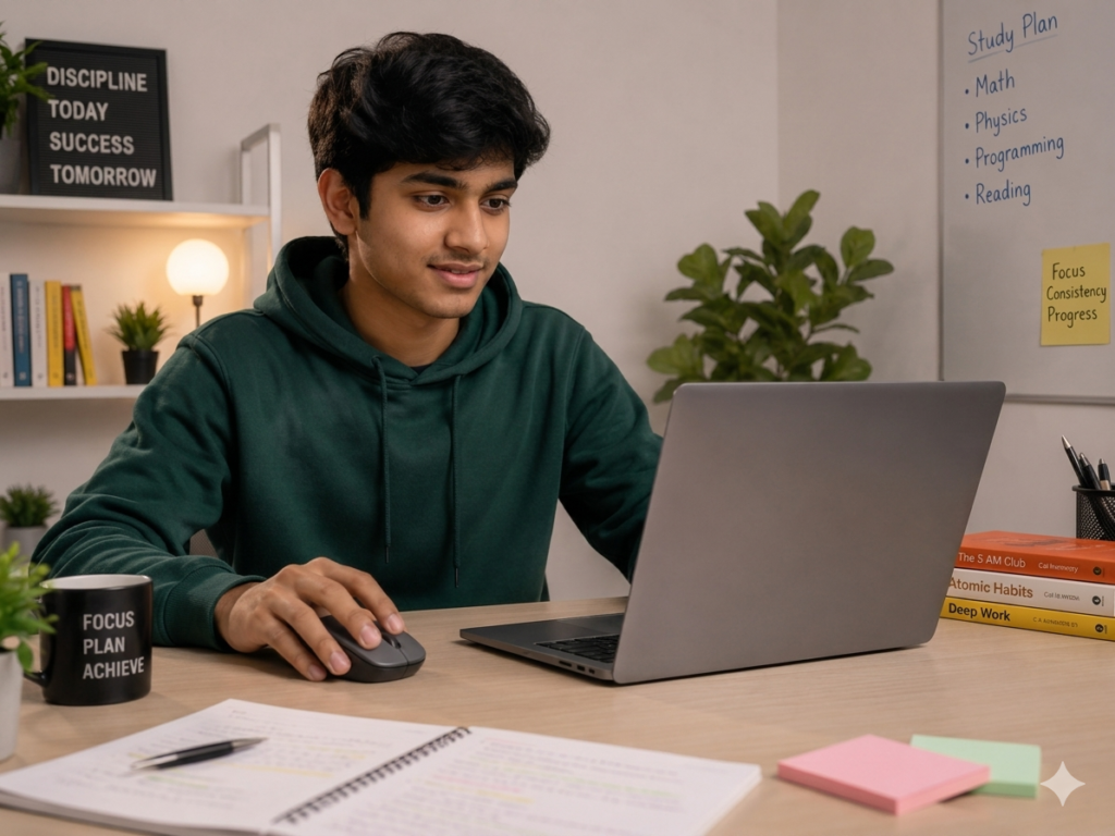 Logitech M235 Review – – Buy Online at Relviq Mobiles Student using laptop at desk