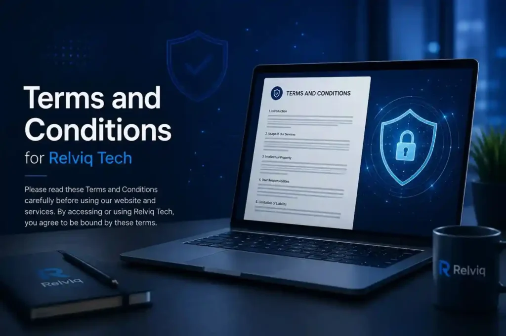 Terms and Conditions banner for Relviq Tech
