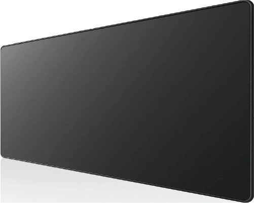 KTRIO large extended black gaming mouse pad with stitched edges