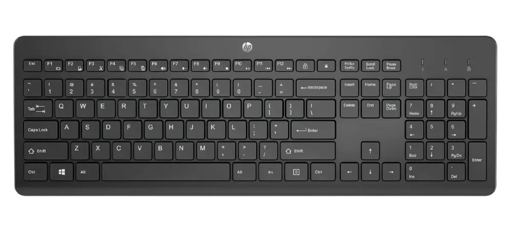 Black HP 230 wireless keyboard