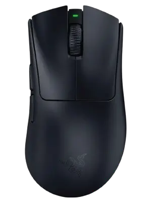 Razer wireless mouse DeathAdder V4 Pro ultra-lightweight model in black.